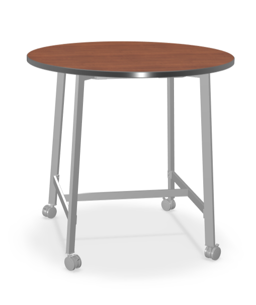 Mooreco Akt Table – 48" Round, Laminate Top, Fixed Height Available in 29"H, 36"H, or 42"H