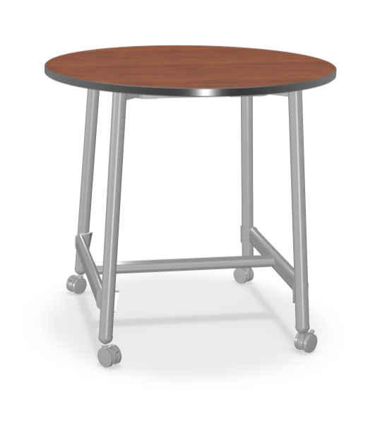 Mooreco Akt Table – 48" Round, Laminate Top, Fixed Height Available in 29"H, 36"H, or 42"H