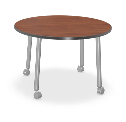 Mooreco Akt Table – 48" Round, Laminate Top, Fixed Height Available in 29"H, 36"H, or 42"H