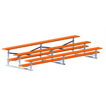 Jaypro Sports Bleacher - 3 Row - Single Foot Plank, All Aluminum Bleachers, Powder Coated - 15' L (BLCH-3ALPC)