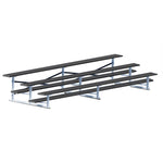 Jaypro Sports Bleacher - 3 Row - Single Foot Plank, All Aluminum Bleachers, Powder Coated - 15' L (BLCH-3ALPC)