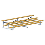 Jaypro Sports Bleacher - 3 Row - Single Foot Plank, All Aluminum Bleachers, Powder Coated - 15' L (BLCH-3ALPC)