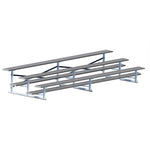 Jaypro Sports Bleacher - 3 Row - Single Foot Plank, All Aluminum Bleachers, Powder Coated - 15' L (BLCH-3ALPC)