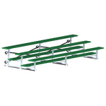 Jaypro Sports Bleacher - 3 Row - Tip & Roll, Single Foot Plank, Powder Coated - 15' L (BLCH-3TRGPC)