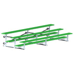 Jaypro Sports Bleacher - 3 Row - Tip & Roll, Single Foot Plank, Powder Coated - 15' L (BLCH-3TRGPC)
