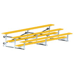 Jaypro Sports Bleacher - 3 Row - Tip & Roll, Single Foot Plank, Powder Coated - 15' L (BLCH-3TRGPC)