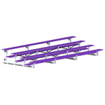 Jaypro Sports Bleacher - 4 Row - Tip & Roll, Single Foot Plank, Powder Coated - 21' L (BLCH-421TRGPC)