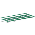 Jaypro Sports Bleacher - 4 Row - Single Foot Plank, Aluminum & Steel Bleachers, Powder Coated - 27' L (BLCH-427PC)