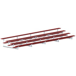 Jaypro Sports Bleacher - 4 Row - Single Foot Plank, Aluminum & Steel Bleachers, Powder Coated - 27' L (BLCH-427PC)