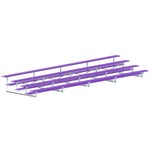 Jaypro Sports Bleacher - 4 Row - Single Foot Plank, Aluminum & Steel Bleachers, Powder Coated - 27' L (BLCH-427PC)