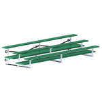 Jaypro Sports Bleacher  - 3 Row - Tip & Roll, Double Foot Plank, Powder Coated - 15' L (BLDP-3TRGPC)