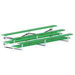 Jaypro Sports Bleacher  - 3 Row - Tip & Roll, Double Foot Plank, Powder Coated - 15' L (BLDP-3TRGPC)