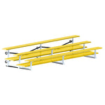 Jaypro Sports Bleacher  - 3 Row - Tip & Roll, Double Foot Plank, Powder Coated - 15' L (BLDP-3TRGPC)