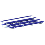 Jaypro Sports Bleacher  - 4 Row - Double Foot Plank, All Aluminum Bleachers, Powder Coated - 21' L (BLDP-421ALPC)