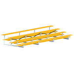 Jaypro Sports Bleacher  - 4 Row - Double Foot Plank, All Aluminum Bleachers, Powder Coated - 21' L (BLDP-421ALPC)