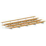 Jaypro Sports Bleacher  - 4 Row - Double Foot Plank, All Aluminum Bleachers, Powder Coated - 27' L (BLDP-427ALPC)