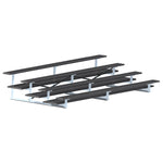 Jaypro Sports Bleacher  - 4 Row - Double Foot Plank, All Aluminum Bleachers, Powder Coated - 15' L (BLDP-4ALPC)