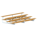 Jaypro Sports Bleacher  - 4 Row - Double Foot Plank, All Aluminum Bleachers, Powder Coated - 15' L (BLDP-4ALPC)
