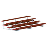 Jaypro Sports Bleacher  - 4 Row - Double Foot Plank, All Aluminum Bleachers, Powder Coated - 15' L (BLDP-4ALPC)
