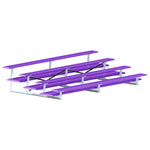 Jaypro Sports Bleacher  - 4 Row - Double Foot Plank, All Aluminum Bleachers, Powder Coated - 15' L (BLDP-4ALPC)