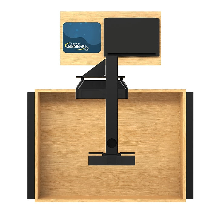 Diversified Woodcrafts Augmented Reality Sandbox, Oak Hardwood/Black Metal 45.63"W x 50.75"L x 85"H (DIV-ARSKB)