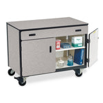 Virco 2321MMB - Mobile Storage Cabinet With One Paper Drawer, One Adjustable Steel Shelf, Two Hinged Doors, Magnetic Marker Back - 48