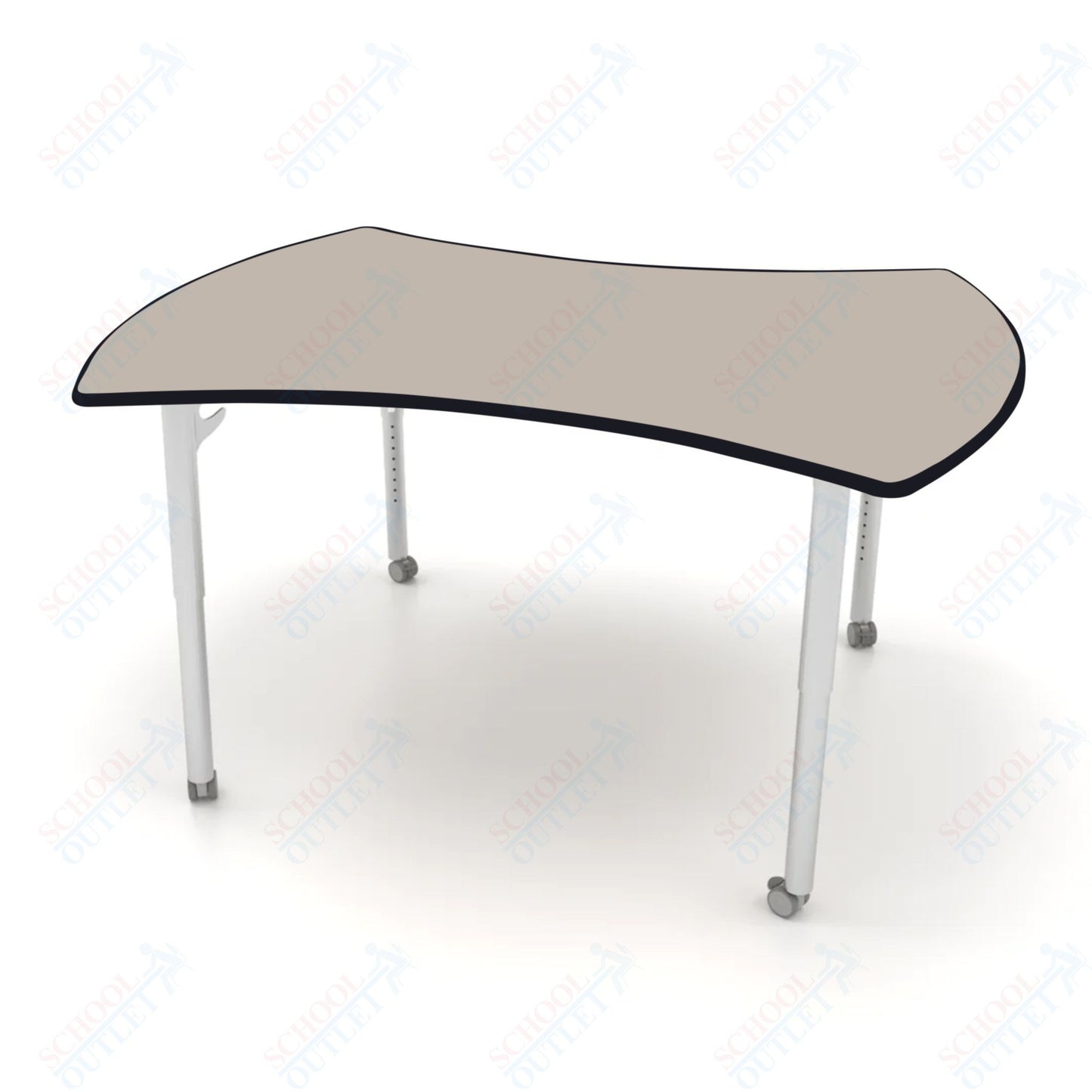 CEF ESTO Table 60" x 52" HPL on Particle Board w/ T-Molding Top and Adjustable Height Legs