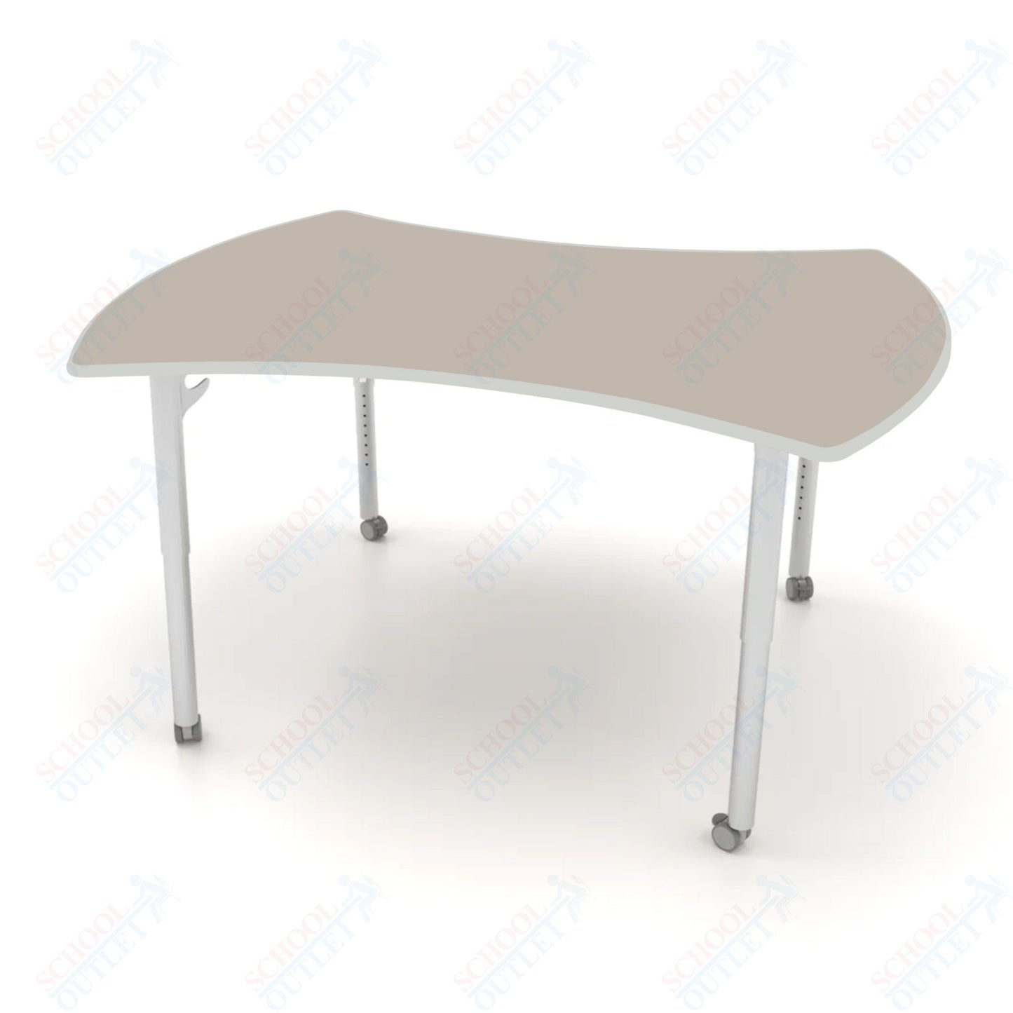 CEF ESTO Table 60" x 52" HPL on Particle Board w/ T-Molding Top and Adjustable Height Legs