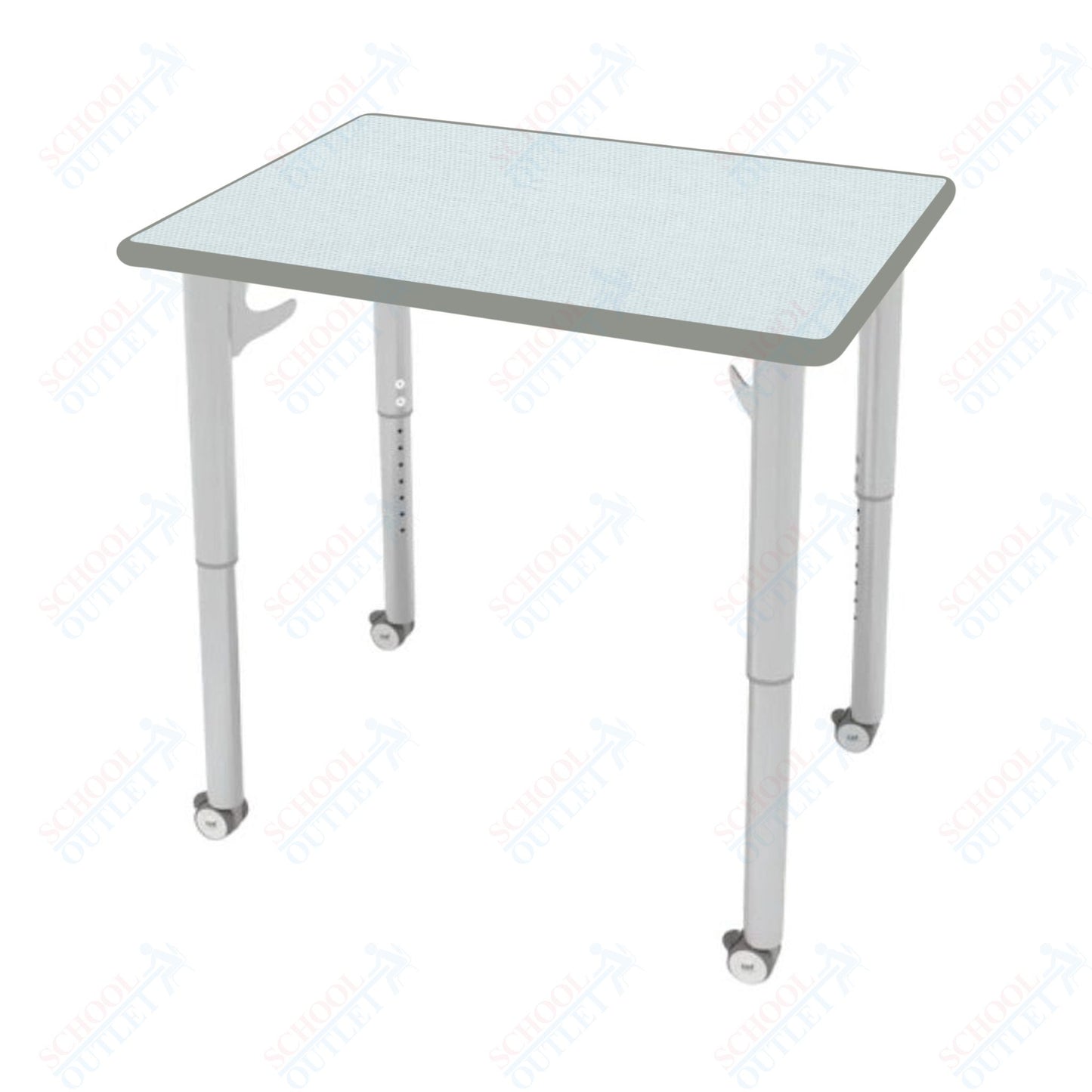 CEF ESTO Rectangle Student Desk 30" x 22" High-Pressure Laminate Top with Colored T-Molding and Adjustable Height Legs