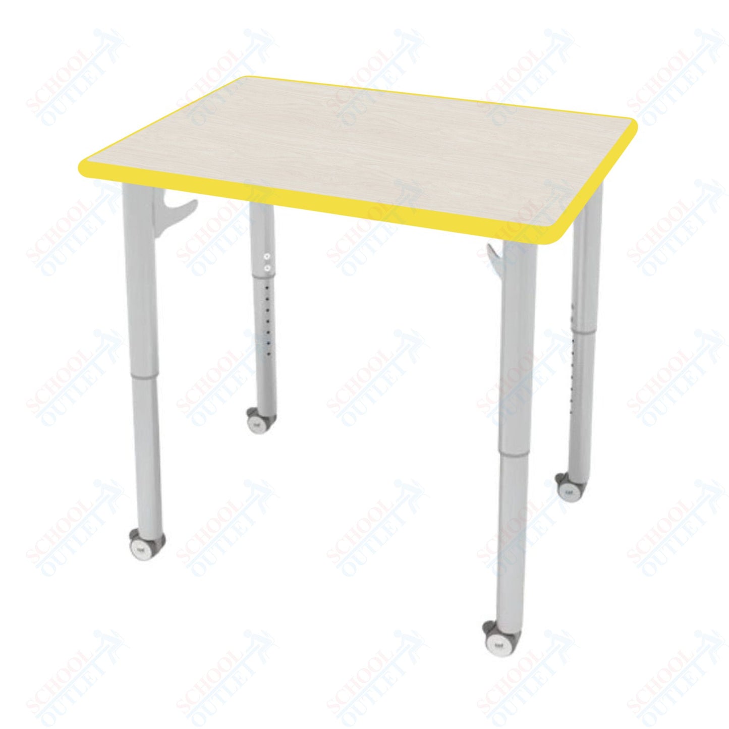 CEF ESTO Rectangle Student Desk 30" x 22" High-Pressure Laminate Top with Colored T-Molding and Adjustable Height Legs