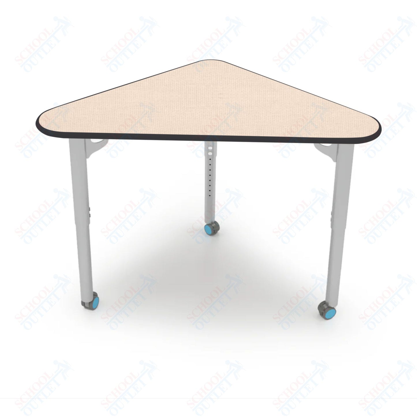 CEF ESTO Triangle Student Desk 41" x 25.25" High-Pressure Laminate Top with Colored T-Molding and Adjustable Height Legs