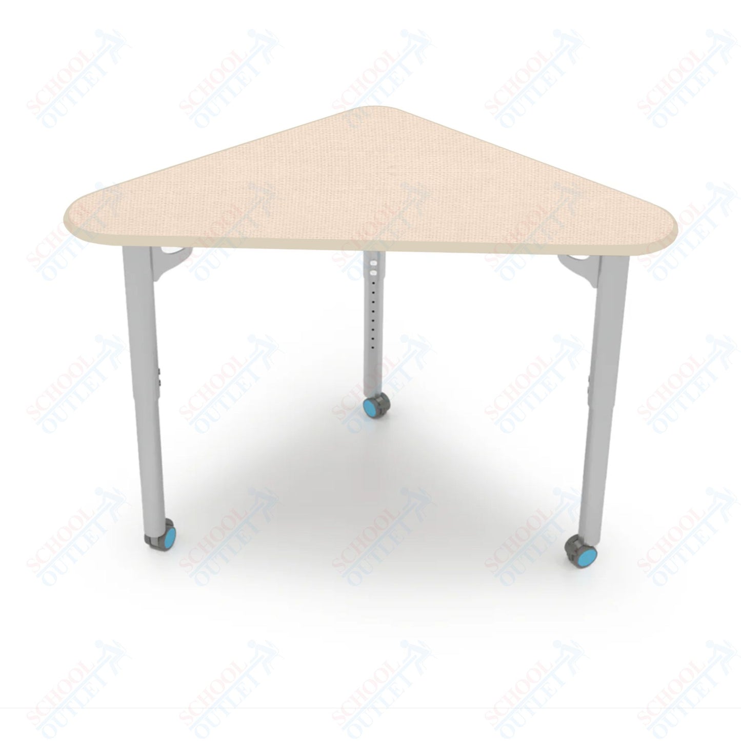 CEF ESTO Triangle Student Desk 41" x 25.25" High-Pressure Laminate Top with Colored T-Molding and Adjustable Height Legs