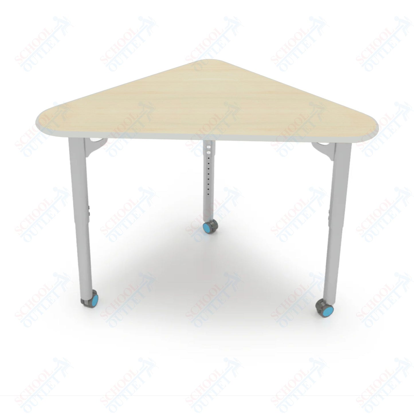 CEF ESTO Triangle Student Desk 41" x 25.25" High-Pressure Laminate Top with Colored T-Molding and Adjustable Height Legs