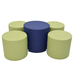 Children's Factory 5 Piece Ottoman Set - Tranquility - Navy (CF805-329TRQ)