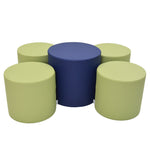 Children's Factory 5 Piece Ottoman Set - Tranquility - Navy (CF805-329TRQ)