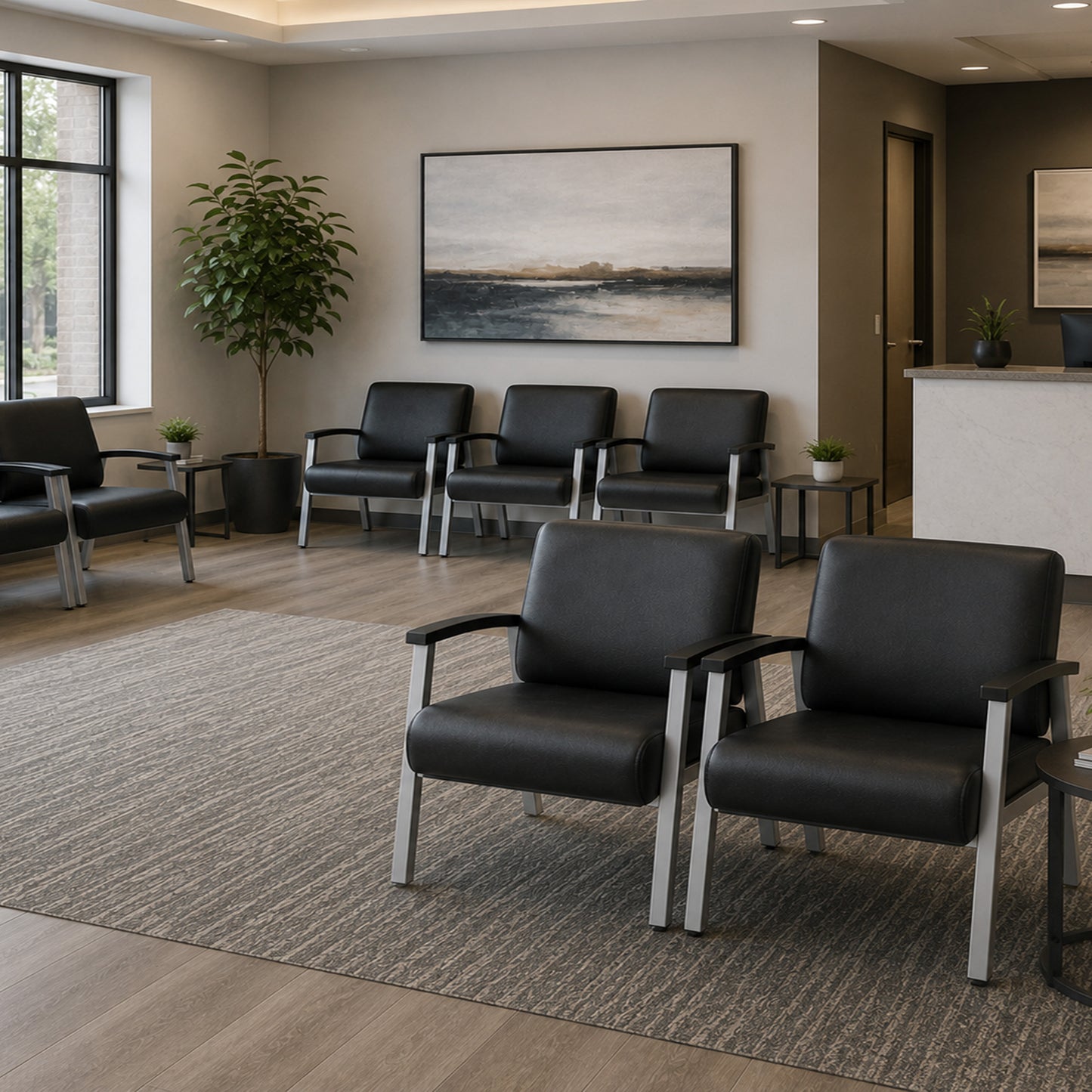 Regency Welcome Bariatric Guest Reception and Waiting Room Chair with Arms 18"H (REG-CH3902XXX)