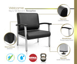 Regency Welcome Bariatric Guest Reception and Waiting Room Chair with Arms 18