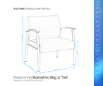 Regency Welcome Bariatric Guest Reception and Waiting Room Chair with Arms 18