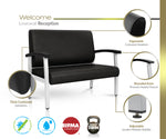 Regency Welcome Two-Seat Guest Reception Loveseat with Arms 18
