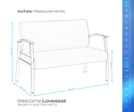 Regency Welcome Two-Seat Guest Reception Loveseat with Arms 18