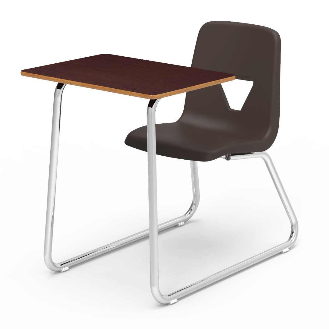 Virco 2440ELNBR - Chair Desk - 18" Seat Height Sled - Based Combo Unit(Virco 2440ELNBR)