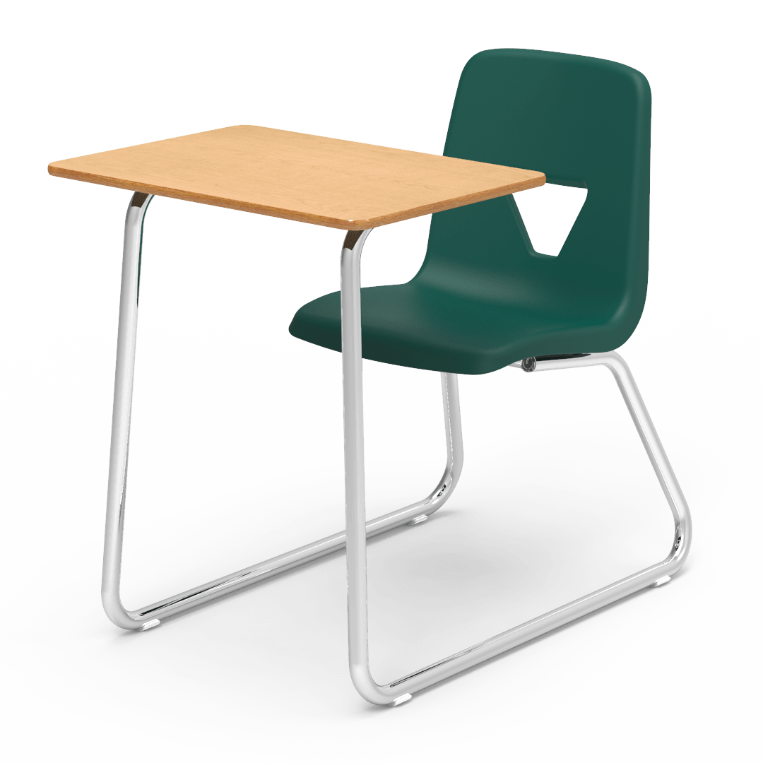 Virco 2440ELNBR - Chair Desk - 18" Seat Height Sled - Based Combo Unit(Virco 2440ELNBR)