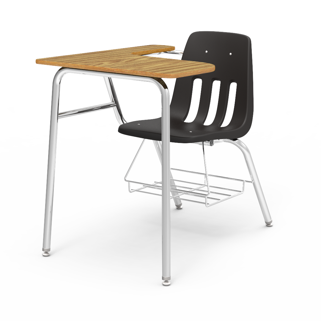 Virco 9400LABR - Combo Desk with 18" Seat, 18" x  21" x 30" Laminate Top with Arm support, bookrack (Virco 9400LABR)