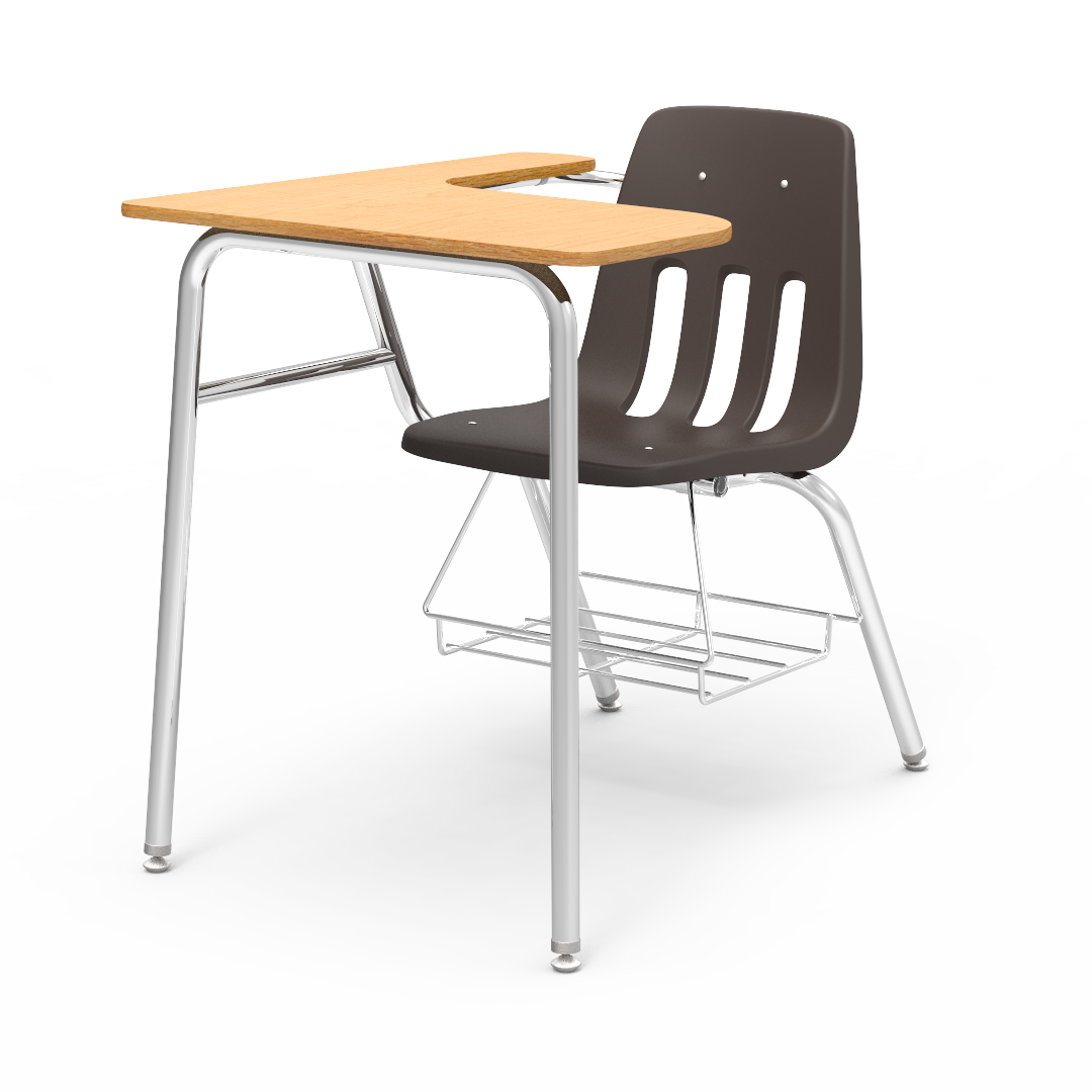 Virco 9400LABR - Combo Desk with 18" Seat, 18" x  21" x 30" Laminate Top with Arm support, bookrack (Virco 9400LABR)
