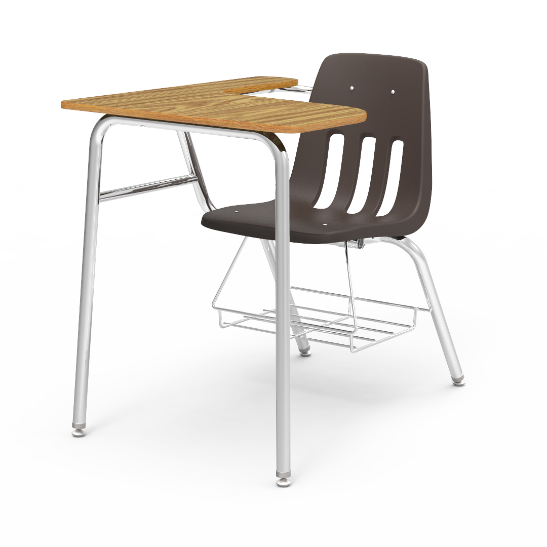 Virco 9400LABR - Combo Desk with 18" Seat, 18" x  21" x 30" Laminate Top with Arm support, bookrack (Virco 9400LABR)