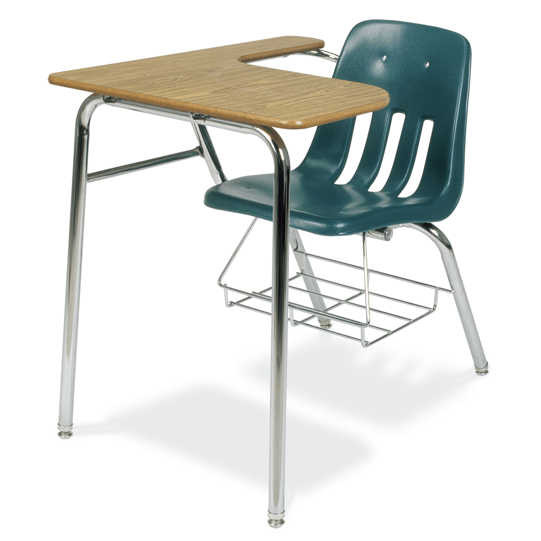 Virco 9400LABR - Combo Desk with 18" Seat, 18" x  21" x 30" Laminate Top with Arm support, bookrack (Virco 9400LABR)