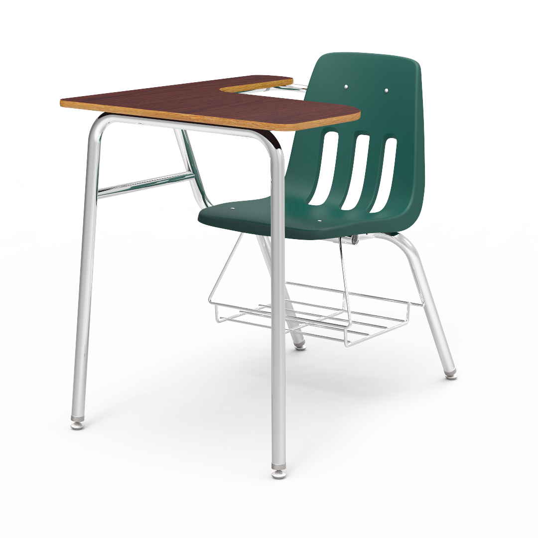 Virco 9400LABR - Combo Desk with 18" Seat, 18" x  21" x 30" Laminate Top with Arm support, bookrack (Virco 9400LABR)