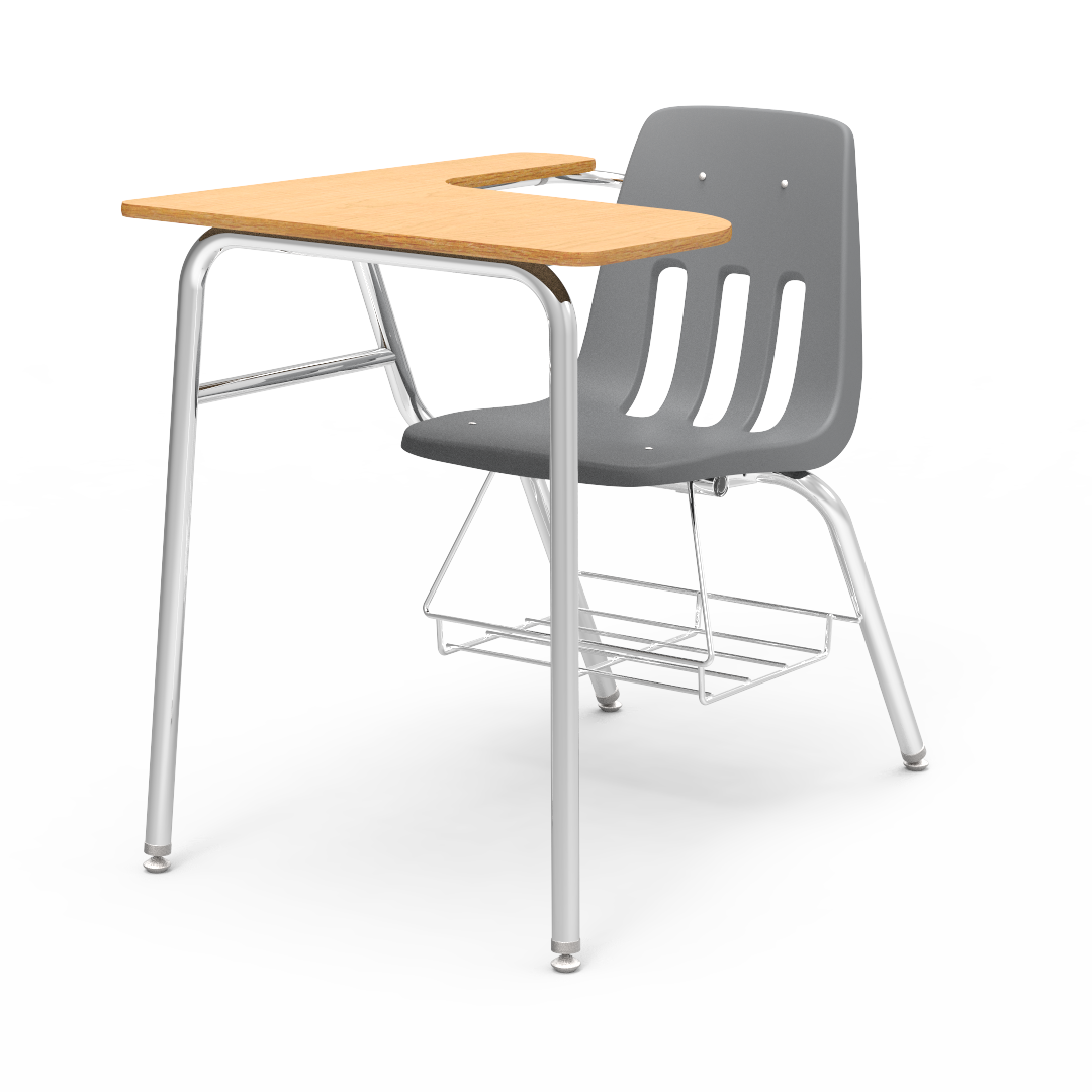 Virco 9400LABR - Combo Desk with 18" Seat, 18" x  21" x 30" Laminate Top with Arm support, bookrack (Virco 9400LABR)