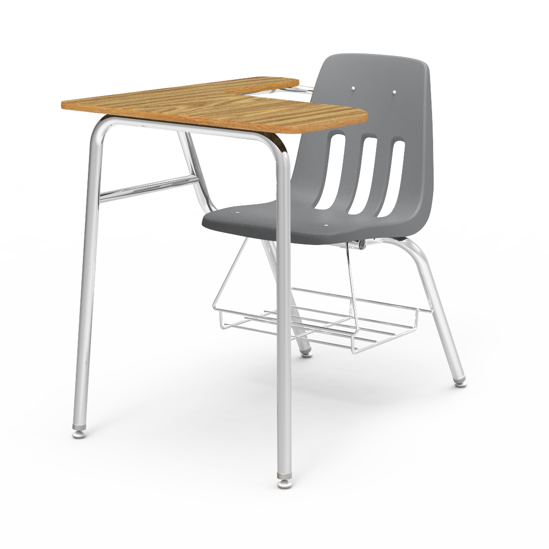 Virco 9400LABR - Combo Desk with 18" Seat, 18" x  21" x 30" Laminate Top with Arm support, bookrack (Virco 9400LABR)