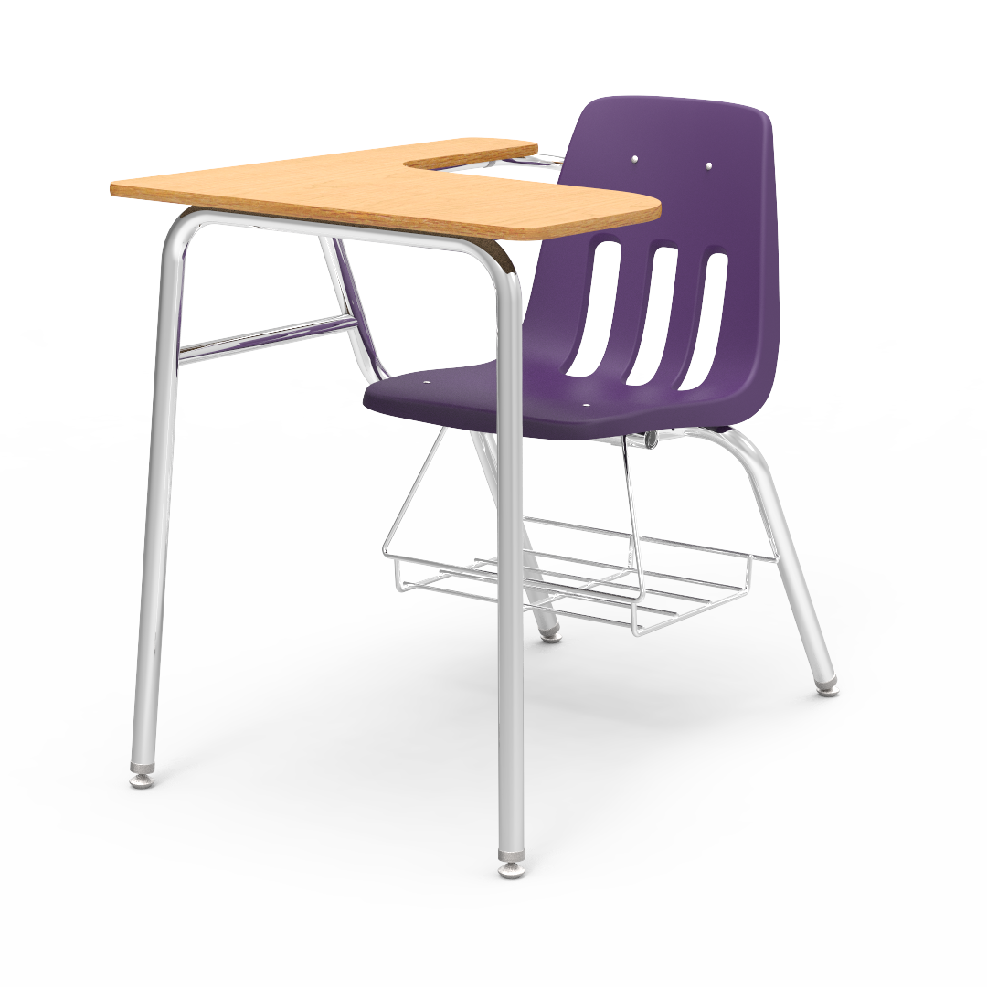 Virco 9400LABR - Combo Desk with 18" Seat, 18" x  21" x 30" Laminate Top with Arm support, bookrack (Virco 9400LABR)